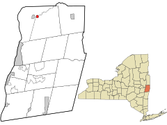 Rensselaer County New York incorporated and unincorporated areas Valley Falls highlighted.svg