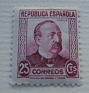Archivo:Sello de 25 céntimos 1933, Manuel Ruiz Zorrilla