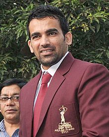 Shri Zaheer Khan (Cricket), in 2011 (cropped).jpg