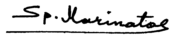 Spyridon Marinatos Signature.png