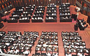 The Prime Minister, Shri Narendra Modi addressing the Parliament of Sri Lanka, in Colombo, Sri Lanka on March 13, 2015 (1).jpg