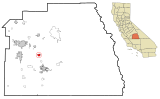 Tulare County California Incorporated and Unincorporated areas Lindsay Highlighted.svg