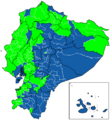 Votos Presidente por Cantón Ecuador segunda vuelta 2017