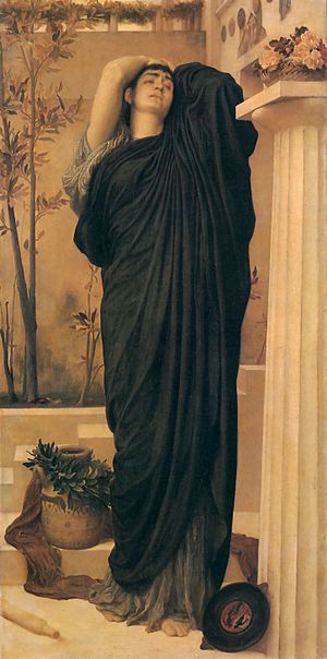 Archivo:1869 Frederic Leighton - Electra at the Tomb of Agamemnon