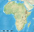 Africa relief location map