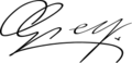 Charles Grey, 2nd Earl Grey Signature