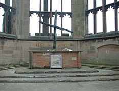 Coventry Cathedral burnt cross
