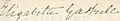 Elizabeth Gaskell Signature