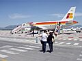 Embarcando en un avión Iberia