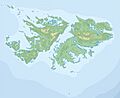 Falkland Islands relief location map