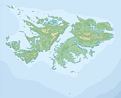 Bahía AgradableBluff Cove ubicada en Islas Malvinas
