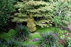 Flickr - brewbooks - Buddha on Lotus Japanese Garden, Lotusland.jpg