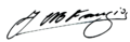 Juan Manuel Fangio firma