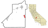 Kings County California Incorporated and Unincorporated areas Corcoran Highlighted.svg