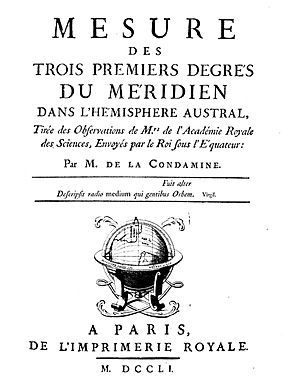 Archivo:La Condamine - Mesure des trois premiers degrés du méridien dans l'hémisphere austral, 1751 - 1454493
