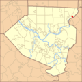 Map of Allegheny County PA Highlighting Brackenridge