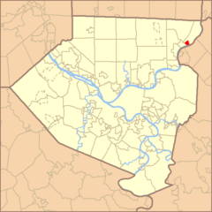 Map of Allegheny County PA Highlighting Brackenridge.png