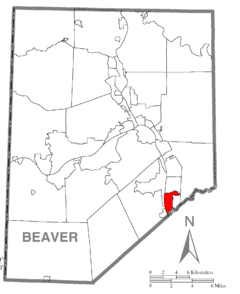Map of Ambridge, Beaver County, Pennsylvania Highlighted.png
