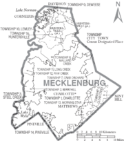 Archivo:Map of Mecklenburg County North Carolina With Municipal and Township Labels