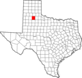 Map of Texas highlighting Floyd County