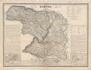Archivo:Mapa de la provincia de Zamora (1863), por Francisco Coello