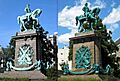 McClellan monument before and after