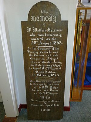Archivo:Original Grave Marker Matthew Brisbane