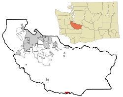 Pierce County Washington Incorporated and Unincorporated areas Ashford Highlighted.svg