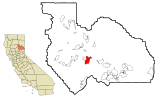 Plumas County California Incorporated and Unincorporated areas East Quincy Highlighted.svg