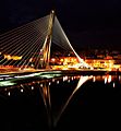Ponte dos Tirantes, río Lérez, Pontevedra, Galicia, España