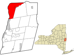 Rensselaer County New York incorporated and unincorporated areas Schaghticoke (town) highlighted.svg
