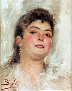 Retrat d'una dona jove - Joan Brull i Vinyoles (1863-1912)