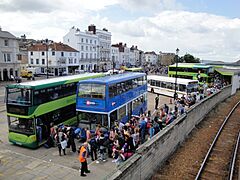 Ryde bus station during Bestival 2010 3