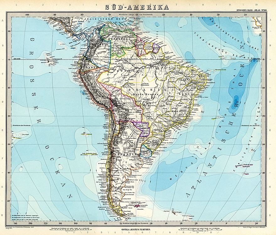 Mapa de la segunda mitad de siglo XIX en donde Tevego aparece con el nombre de Salvador