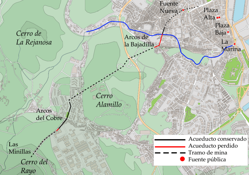 Trazado del acueducto de algeciras