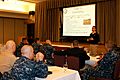 US Navy 100520-N-2209D-001 Lt. Thomas Brown facilitates personal and fleet readiness training at the Bangor Plaza Ballroom at Naval Base Kitsap Bangor during the annual Personal Readiness Summit