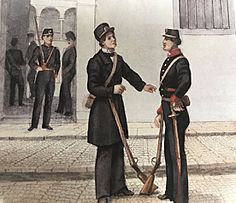 Archivo:Uniformes de los batallones cívicos y alcanfor (revolución de 1876) colombia