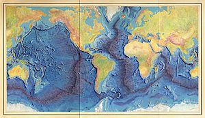 Archivo:(Manuscript painting of Heezen-Tharp World ocean floor map by Berann)