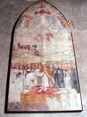 Archivo:2624 - Milano - S. Pietro in Gessate - Bergognone (attr.) - I funerali di S. Martino (1512) - Foto Giovanni Dall'Orto, 22-Feb-2008