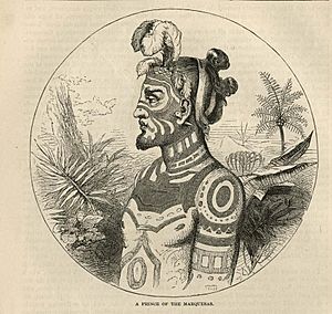 Archivo:A Prince of the Marquesas, Harper's Magazine, 1859