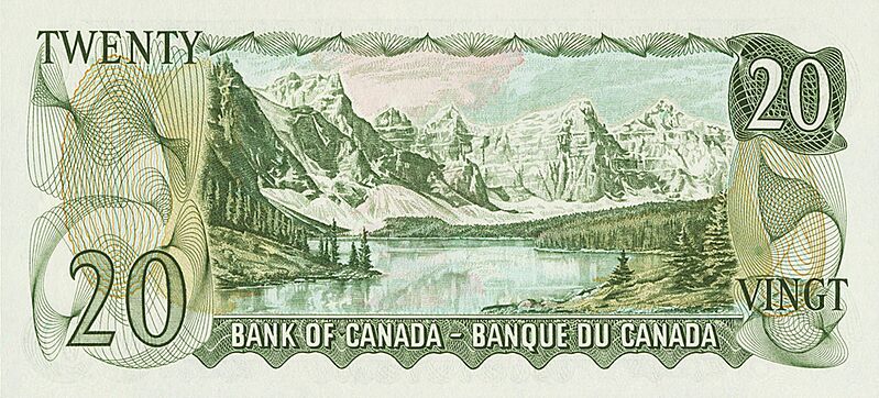 Bc-50a 1969 $20 note rear