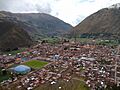 Calca Peru- looking to the west over town