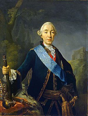 Archivo:Coronation portrait of Peter III of Russia -1761