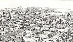 Archivo:Drawing of Benin City made by an English officer 1897
