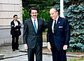 José María Aznar junto al presidente de la Xunta de Galicia
