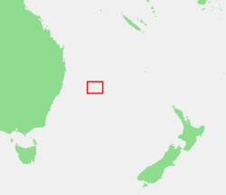 Situación de la isla de Lord Howe, entre Australia y Nueva Zelanda.