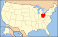 Map of USA OH