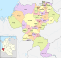 Mapa de Cauca (político)