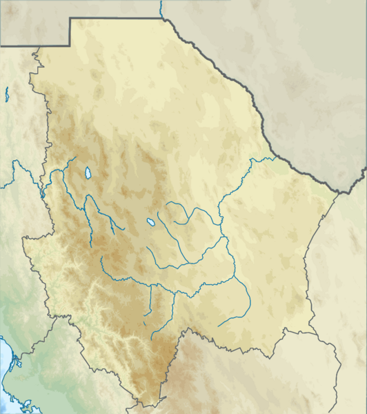 Mexico Chihuahua topographic location map