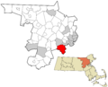 Middlesex County Massachusetts incorporated and unincorporated areas Newton highlighted